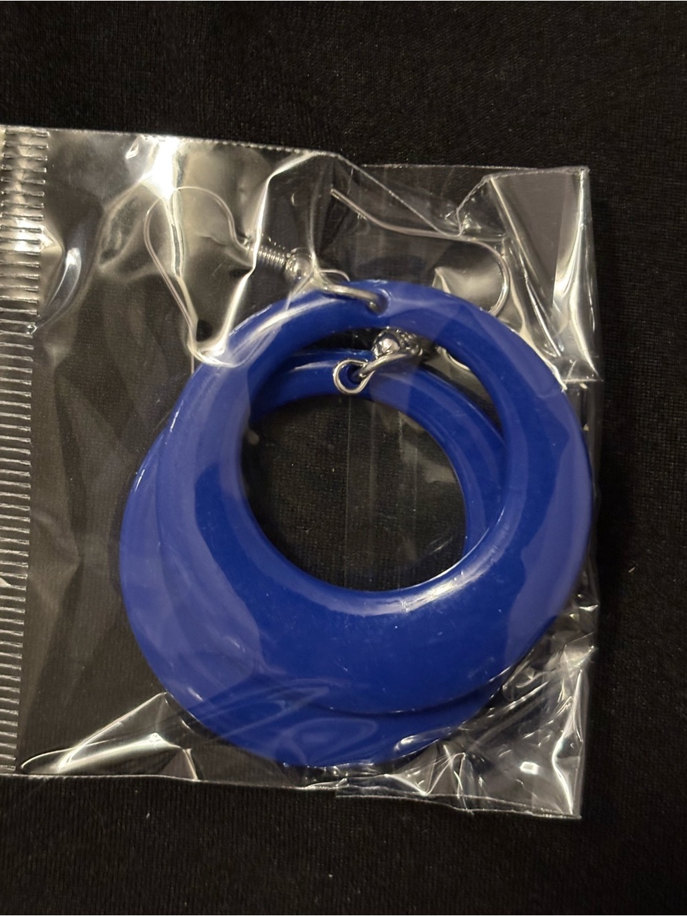 Bold Royal Blue Hoop Earrings